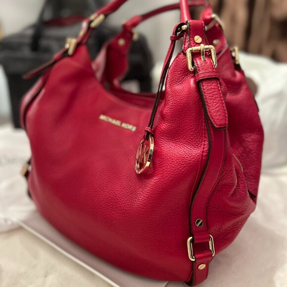 Michael Kors Red Leather Shoulder Bag – Gold Hardware - Picture 7 of 7